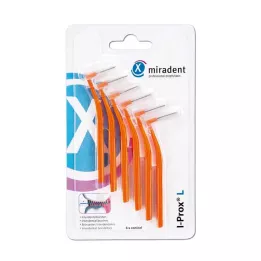 MIRADENT Interdentale borstel I-Prox L 0,8 mm oranje, 6 stuks