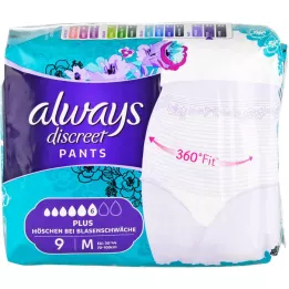ALWAYS Discrete Incontinence -broek plus M, 9 st