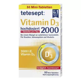 TETESEPT Vitamine D3 2.000 filmomhulde tabletten, 50 stuks