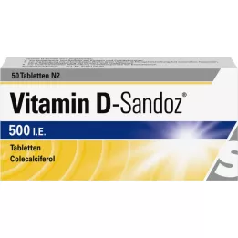 Vitamine D Sandoz 500 d.w.z. tabletten, 50 st