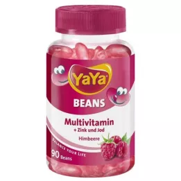 YAYA BEANS Frambozenzink- en jodiumkauwtabletten, 90 stuks