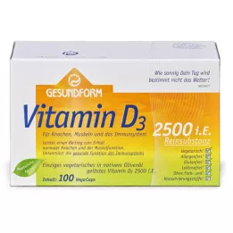 GESUNDFORM Vitamine D3 2.500 IE Vega-Caps, 100 st