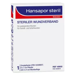 HANSAPOR Steril Wound Association 6x7 cm, 1 st