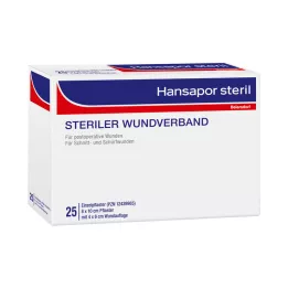 HANSAPOR steriel wondverband 8x10 cm, 25 stuks