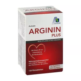 ARGININ PLUS Vitamine B1+B6+B12+Foliumzuur Filmomhulde Tabletten, 120 stuks