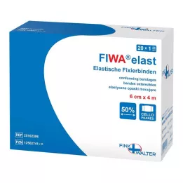 FIXIERBINDE elastiek 6 cmx4 m cellofaan, 1 st