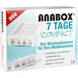 ANABOX Compact 7 dagen van wekelijkse dosers wit, 1 st
