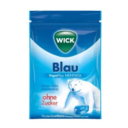 WICK BLAU Menthol Bonbons zonder Suiker Zak, 72 g