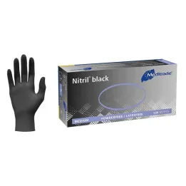 Nitril zwart Unt.Glove niet-steriel poedervrij maat XL, 100 stuks