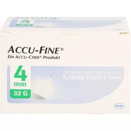ACCU FINE Steriele naalden F.insulinpens 4 mm 32 g, 100 st
