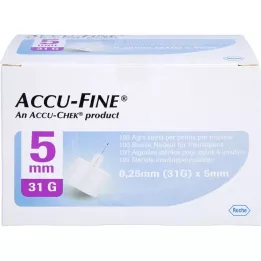 ACCU FINE Steriele naalden F.insulinpens 5 mm 31 g, 100 st