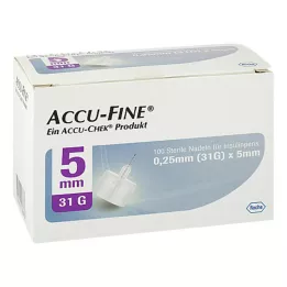 ACCU FINE steriele naalden voor insulinepennen 5 mm 31 G, 100 stuks