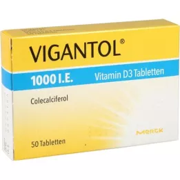 VIGANTOL 1.000 d.w.z. vitamine D3 -tabletten, 50 st