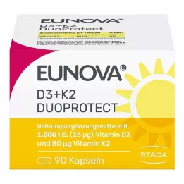EUNOVA DuoProtect D3+K2 1000 IE/80 μg capsules, 90 stuks