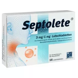 SEPTOLETE 3 mg/1 mg looptabletten, 16 st
