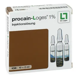 Procaine-Loges 1% ampullen voor injectie-oplossing, 10X2 ml