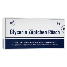 Glycerine zetpillen Rösch 2 g tegen constipatie, 10 st