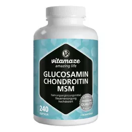 GLUCOSAMIN CHONDROITIN MSM Vitamine C capsules, 240 stuks
