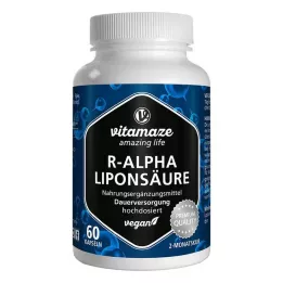 R-ALPHA-LIPONSÄURE 200 mg veganistische capsules met hoge dosering, 60 stuks