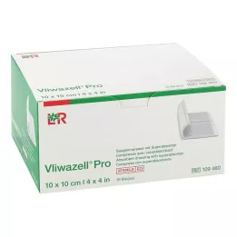 VLIWAZELL Pro superabsorberend kompres steriel 10x10 cm, 10 stuks