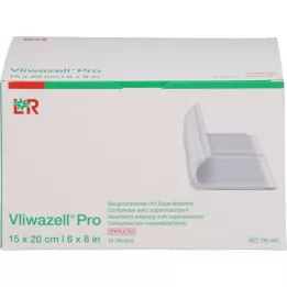 VLIWAZELL Pro superabsorberend kompres steriel 15x20 cm, 10 stuks