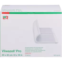 VLIWAZELL Pro superabsorberend kompres steriel 20x40 cm, 10 stuks