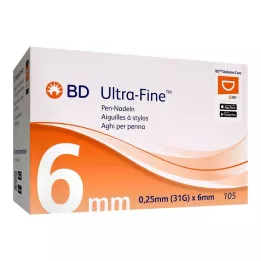 BD ULTRA-FINE Pennaalden 6 mm 31 G 0,25 mm, 105 stuks