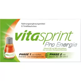 VITASPRINT Pro Energy Drink Flessen, 8 stuks