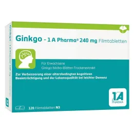 Ginkgo – 1 A Pharma® 240 mg filmomhulde tabletten, 120 stuks