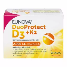 EUNOVA DuoProtect D3+K2 2000 IE/80 μg capsules, 30 stuks