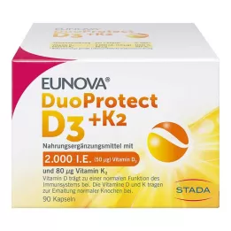 EUNOVA DuoProtect D3+K2 2000 IE/80 μg capsules, 90 stuks