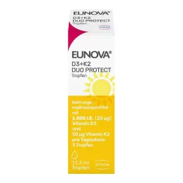 EUNOVA DuoProtect D3+K2 1000 IE/50 μg druppels, 11,5 ml