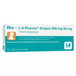 IBU-1A Pharma Grippal 200 mg/30 mg filmomhulde tabletten, 20 stuks