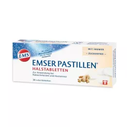 EMSER Pastilles keelpastilles met gember suikervrij, 30 stuks