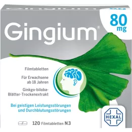 GINGIUM 80 mg filmomhulde tabletten, 120 stuks