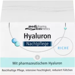 HYALURON NACHTPFLEGE rijke crème in een potje, 50 ml