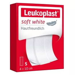 LEUKOPLAST zachte witte pleister 4x10 cm, 5 st