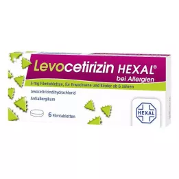 LEVOCETIRIZIN HEXAL voor allergieën 5 mg filmomhulde tabletten, 6 stuks