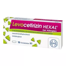 LEVOCETIRIZIN HEXAL voor allergieën 5 mg filmomhulde tabletten, 18 stuks