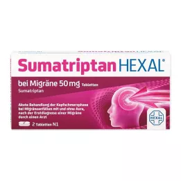 SUMATRIPTAN HEXAL voor migraine 50 mg tabletten, 2 stuks