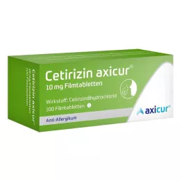 CETIRIZIN axicur 10 mg filmomhulde tabletten, 100 stuks