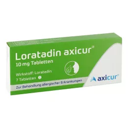 LORATADIN axicur 10 mg tabletten, 7 stuks