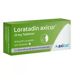 LORATADIN axicur 10 mg tabletten, 100 stuks