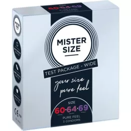 MISTER Grootte proefpakket 60-64-69 condooms, 3 st