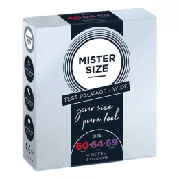 MISTER Maatproefpakket 60-64-69 Condooms, 3 stuks