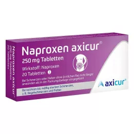 NAPROXEN axicur 250 mg tabletten, 20 stuks