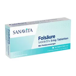 FOLSÄURE SANAVITA 5 mg tabletten, 50 stuks