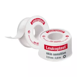 LEUKOPLAST Huidgevoelig 2,5 cm x 2,6 m met beschermend verband, 1 stuk