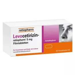 LEVOCETIRIZIN-ratiopharm 5 mg filmomhulde tabletten, 50 stuks