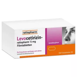 LEVOCETIRIZIN-ratiopharm 5 mg filmomhulde tabletten, 100 stuks
